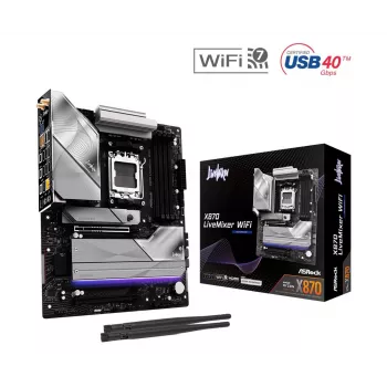 Emaplaat ASROCK X870 (Socket AM5, ATX, DDR5, 4 mälupesa, X870LIVEMIXERWIFI)