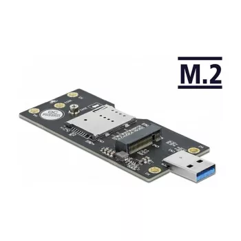 Delock 63166 USB 3.0 Type-A M.2 Key B muundurile SIM-pesaga