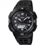 Käekell CASIO AQ-S800W-1BVEF — 42mm must vaigust korpus, digitaal-analoog päikeseenergial töötav