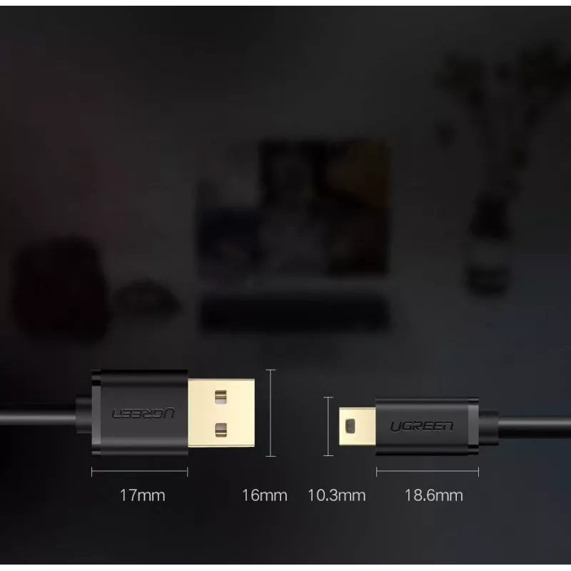 UGREEN Thunderbolt-miniUSB andmekaabel 2 m must