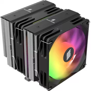 CPU jahuti Silentware Titan RGB kahe torniga, 6 soojustoruga ja 2×120 mm PWM A-RGB ventilaatoriga