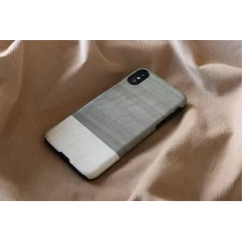 nutitelefoni ümbris man and wood for iPhone X/XS — must, kaitsev tagaümbrise
