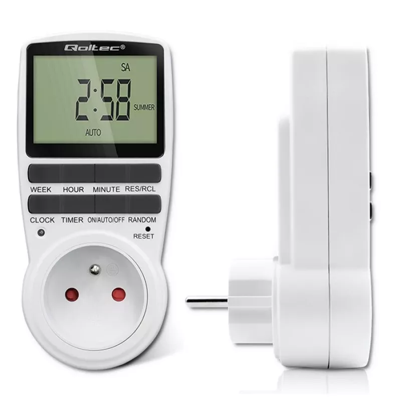 Elektrooniline taimer QOLTEC PC0628 LCD-ekraaniga, 24-tunnine tagasiloendus