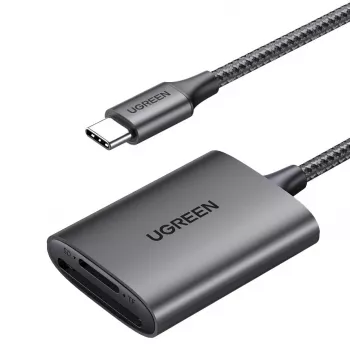 Kaardilugeja UGREEN CM401 USB-C 5 Gb/s, alumiiniumkorpus, MMCmicro, USB 3.2 Gen 1 Type-C