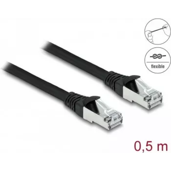 DeLOCK RJ45 Cat.6A võrgukaabel 0,5 m must