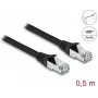 DeLOCK RJ45 Cat.6A võrgukaabel 0,5 m must
