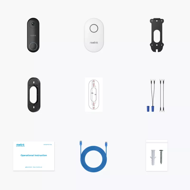 Reolink D340P - 5MP juhtmega videoukseling koos helinaga, PoE, inimese tuvastus, kahesuunaline heli, töötab NVR-idega