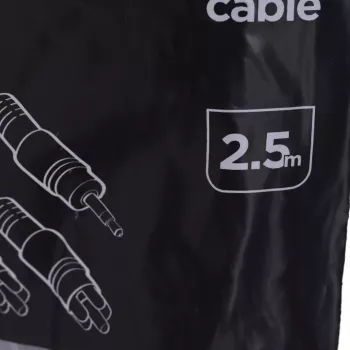 Gembird 2,5 m, 3,5 mm/2xRCA, M/M helikaabel must, punane, valge