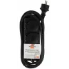 Brennenstuhl pikenduspesa IP44 2-suunaline must 2,0m H07RN-F 3G1,5 - Pikendusjuhe - AC 230 V - väljundpistikud: 2 - 2 m (1159930)