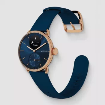 Withings ScanWatch 2 - kell EKG, pulsi, SpO2, aktiivsuse ja une jälgimisega (38 mm, sinine roosakuld)