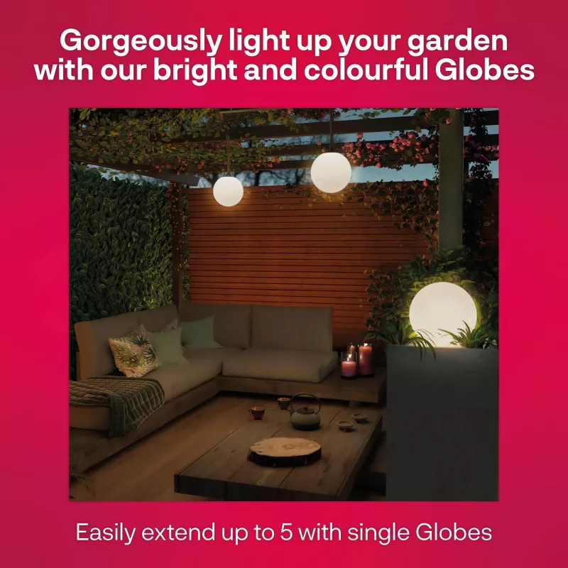 Outdoor Smart Globe Light Colour 3-pack, LED-tuli asendab 33 W