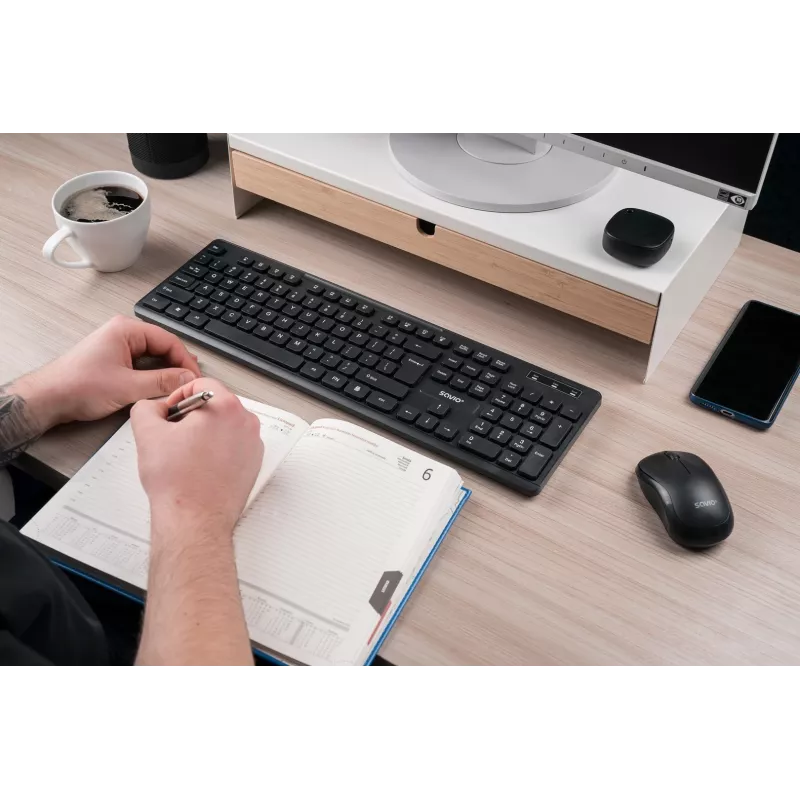 Savio KB-02 klaviatuur Kodu/Kontor USB QWERTY Must
