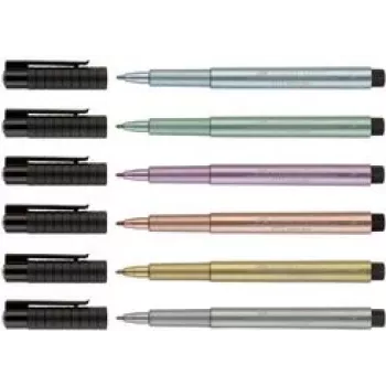 Pastapliiats Faber-Castell 167351 Silver Stick, must ja hõbedane, 1 tk