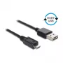 DELOCKi kaabel EASY-USB 2.0 tüüp-A pistik > USB 2.0 tüüp-Micro-B pistik 50 cm must