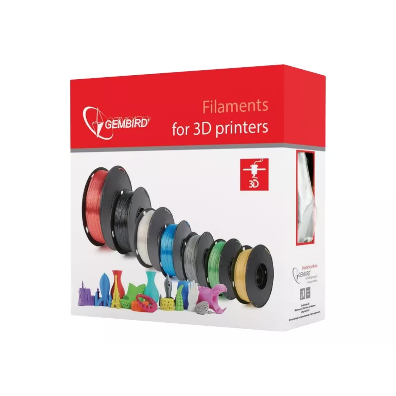 3D printimismaterjal Gembird 3DP-PLA+1.75-02-R Punane 1 kg