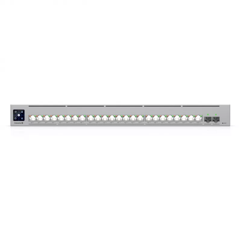 Võrgulüliti Ubiquiti UniFi ECS-24-POE — hallatav L2/L3, 24× 10G RJ-45, PoE, 1U, hall