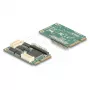Sisemine Mini PCIe liidese adapter DELOCK 95279 — jada host, Mini PCIe väljund, RS-232 tugi, 460,8 Kbit/s, FIFO 256 B, 30×51×10 mm