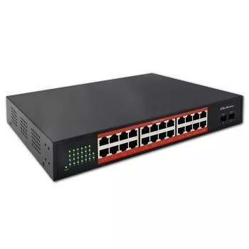 Võrgukommutaator QOLTEC Gigabit Ethernet PoE 24xRJ45 2xSFP
