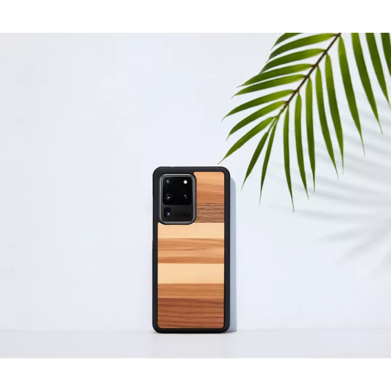 Kaitsev telefonikott man and wood Galaxy S20 Ultra — must puitviimistlus