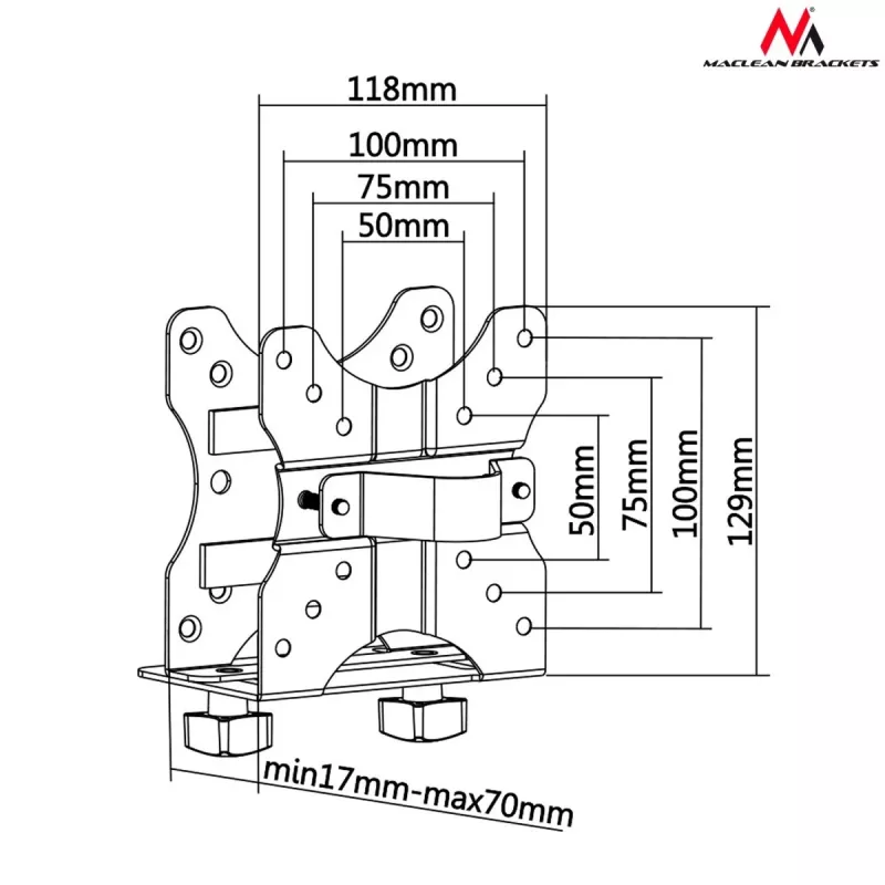 Hoidik miniarvutile MC-720 NUC MAC protsessor
