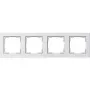 Seinaplaat GIRA 0214 29 Valge kruvideta raam, 80,8×294,7×9,3 mm