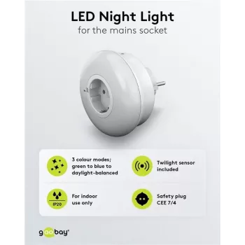 Goobay LED-öövalgusti pistikupesasse (64567)