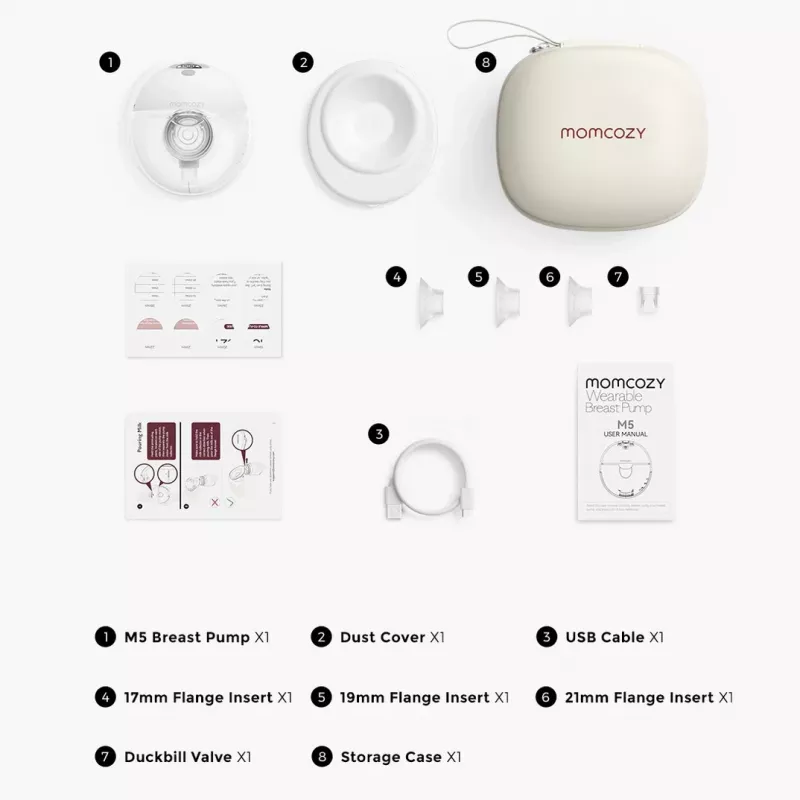 Rinnapump Momcozy BP179-GR00BA-A 160 ml elektrooniline aku vahelduvvooluadapter