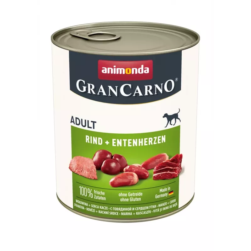 ANIMONDA GranCarno Adult Beef and duck hearts - märg koeratoit - 400g
