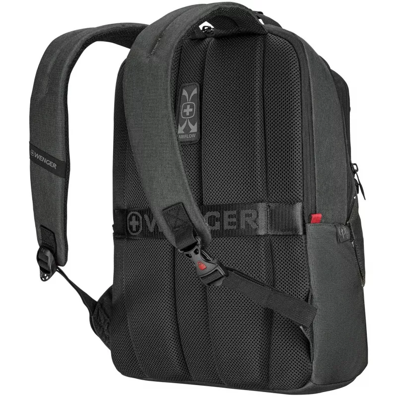 WENGER MX ECO Professional 40,64cm 16tolline sülearvuti seljakott 25,4cm 10tollise tahvelarvutitaskuga söe