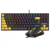 Tracer HORNET 87 klaviatuur Hiir komplektis Mängu USB QWERTY Inglise Must, Kollane