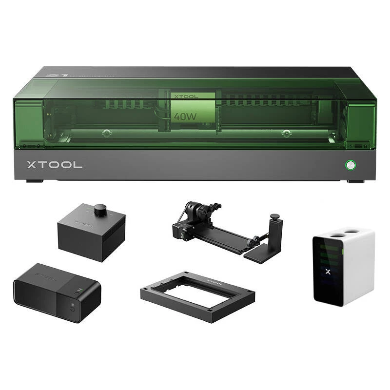 2-in-1 lasergraveerija xTool S1 40W - kõik-ühes komplekt (must)