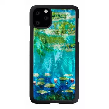 Telefonikott iKins iPhone 11 Pro Maxile – vesiroosimustriga, must