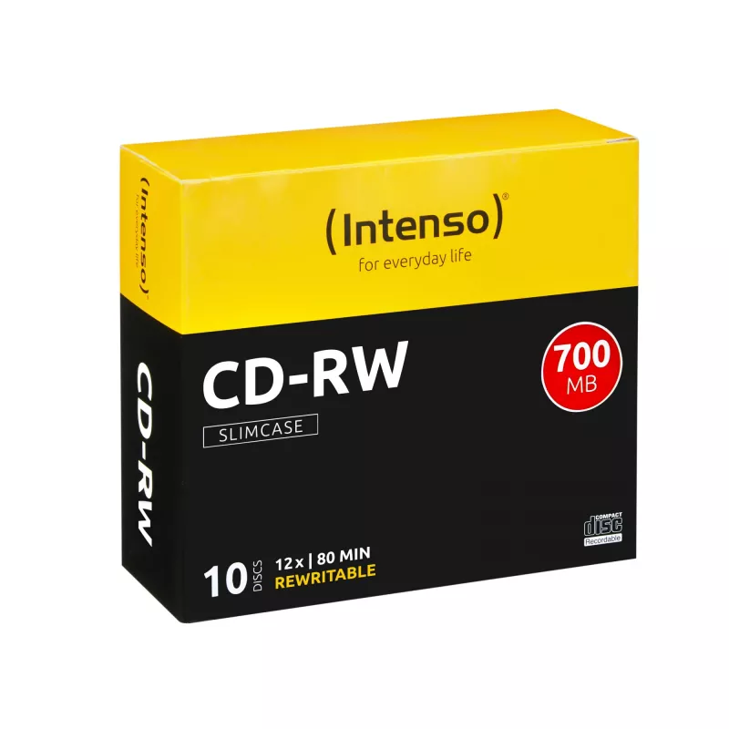 INTENSO ümberkirjutatav CD-RW 700 MB / 80 min, 12x, 10 tk, 120 mm (õhuke-karp)