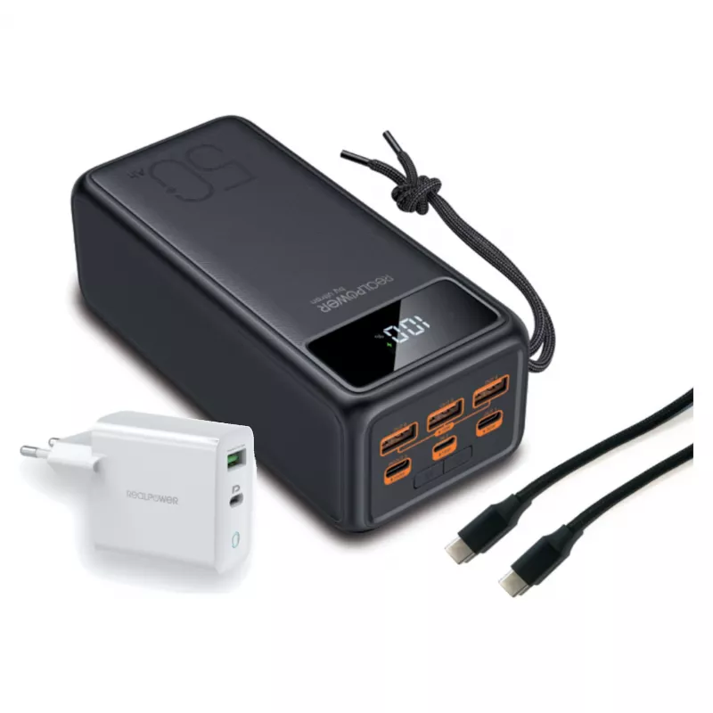 Kaasaskantav aku RealPower PB-56000 PD PRO 56000 mAh