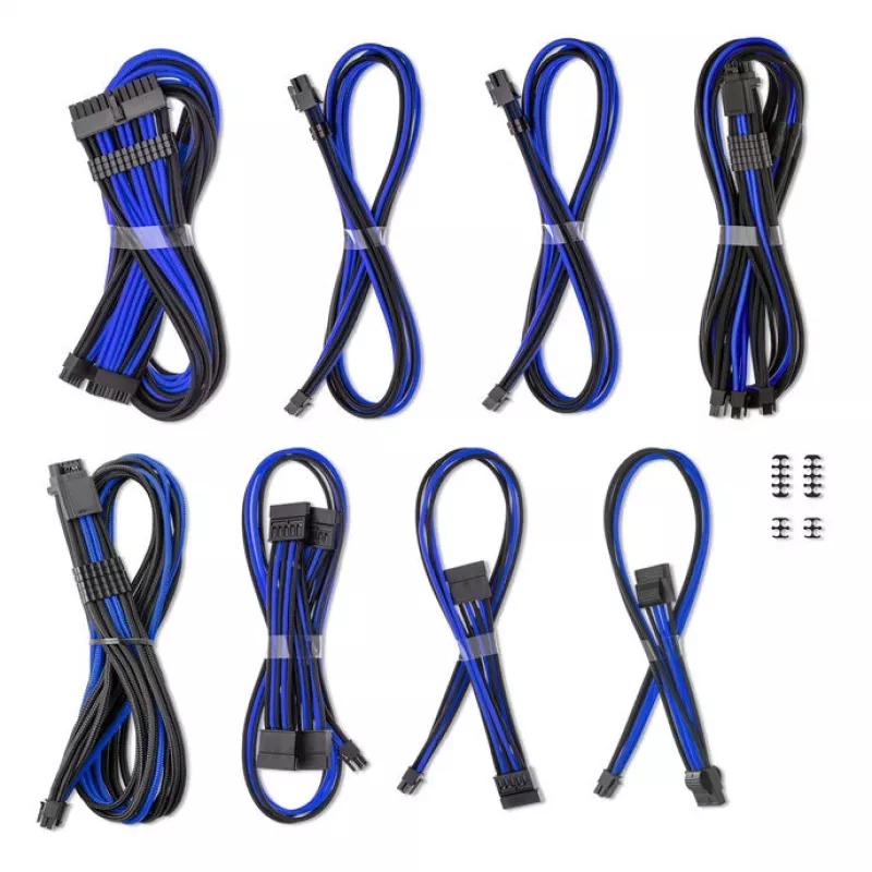 CableMod Dual Set 12V 2x6-pin Corsair RMi/RMx jaoks – kohandatud kaablikomplekt, sinine