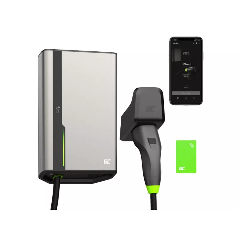Wallbox roheline Cell GC EVGC021B2275 3.6-22 kW 7.5 m NFC hall alumiinium