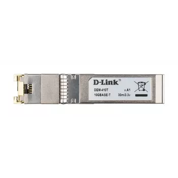 D-Link SFP+ 10GBASE-T vasktransiiver, vask, 10000 Mbit/s, SFP+, T, 30 m, 10 Gigabit Ethernet