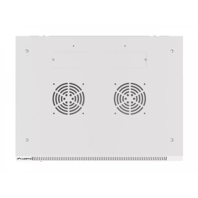 Lanberg seinale paigaldatav paigaldusrack-kapp 19'' 18U 600x450mm hall (klaasuks)