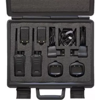 Käsiraadio Stabo Koffer FT-Digi-82 koos 2× Li-ioon 1650mAh aku ja 2× laualadijaga
