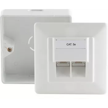 Pistikupesa karp RJ-45 valge ShiverPeaks BS74251-SET