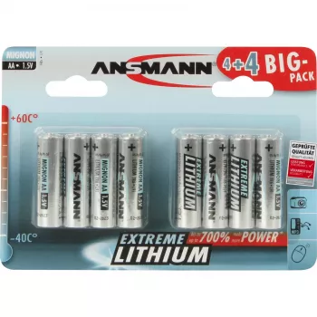 Ühekordne aku Ansmann 4+4 Lithium AA