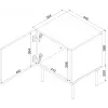 Öökapikomplekt 2 tk Cama Meble ISLA 44,5×40×59 cm must matt MDF/puitlaastplaat