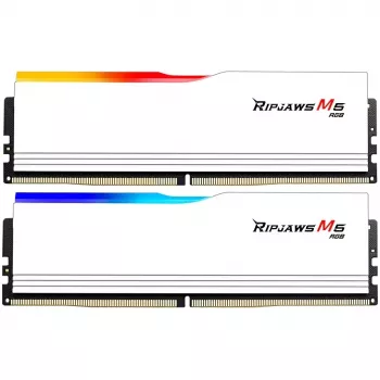 DIMM 32 GB DDR5-6000 (2x 16 GB) Dual-Kit, Arbeitsspeicher weiß, F5-6000J3040F16GX2-RM5RW, Ripjaws M5 RGB, INTEL XMP