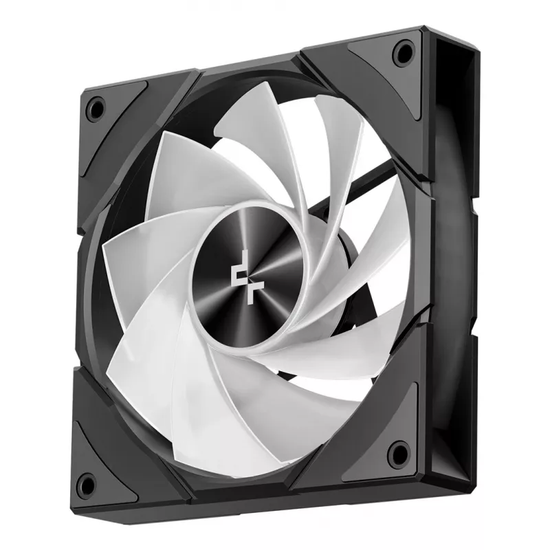 PC korpus DeepCool CG580 4F Midi Tower — ATX/ITX/MicroATX, karastatud klaas, 3×120mm+1×120mm ventilaatorid, 2×3.5-tolline ja 2×2.5-tolline, USB-A×2 USB-C×1, must
