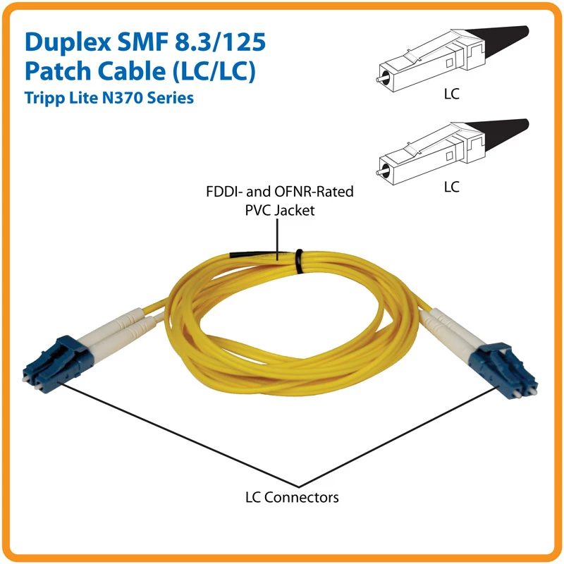 Tripp Lite N370-05M Duplex-Singlemode 9/125 Fiiberoptiline paigalduskaabel (LC/LC) - 5 m (N370-05M)