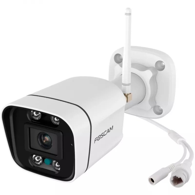 Foscam V8P Wi-Fi Valvekaamera Valge 8MP (3840x2160), Kaheriba Wi-Fi, sisseehitatud prožektor ja valvesireen (V8P-W)