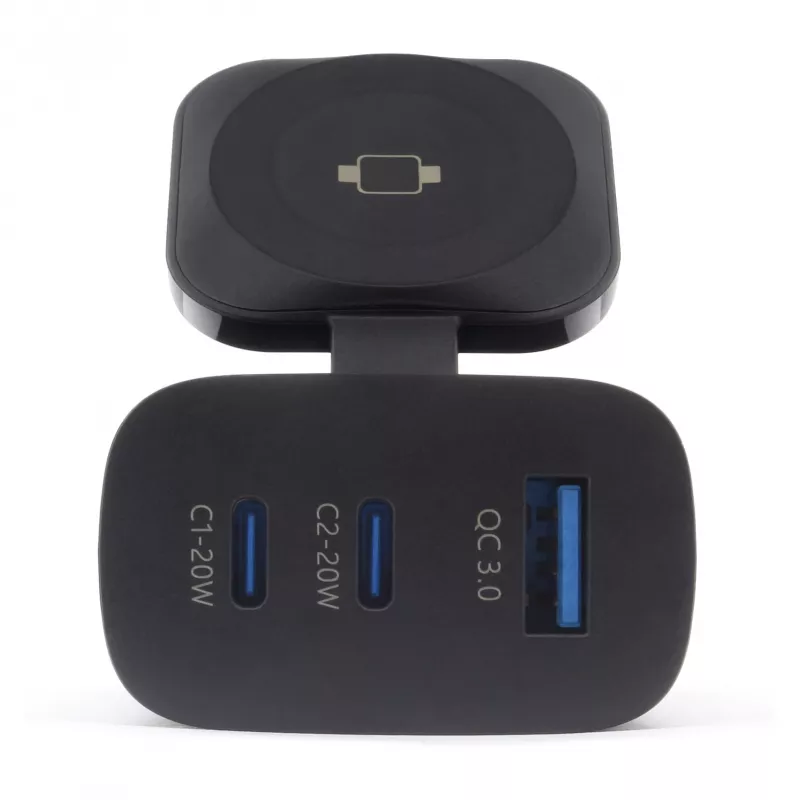 RealPower 450476 mobiilseadme laadija akupank, nutikell, tahvelarvuti Must Vahelduvvool Juhtmevaba laadimine Kiirlaadimine Siseruumidesse