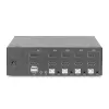 KVM-lüliti Digitus DS-12883 4 pordiga topeltkuvar 4K HDMI USB