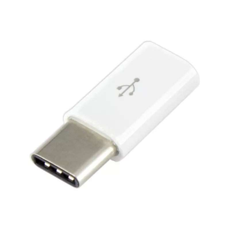 Sbox AD.USB-C W Micro USB 2.0 F. -> TYPE C M. Valge