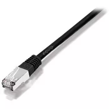 Equip Cat.5e SF/UTP ristkaabel, 1 m, Cat5e, SF/UTP (S-FTP), RJ-45, RJ-45, must